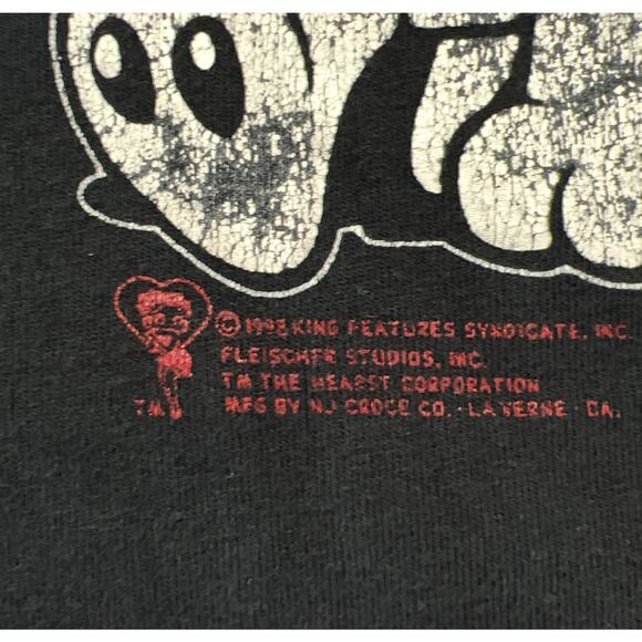 Vintage 90's Betty Boop Princess Diana Graphic Tee Shirt Top Front Back Men's XL - Picture 8 of 12